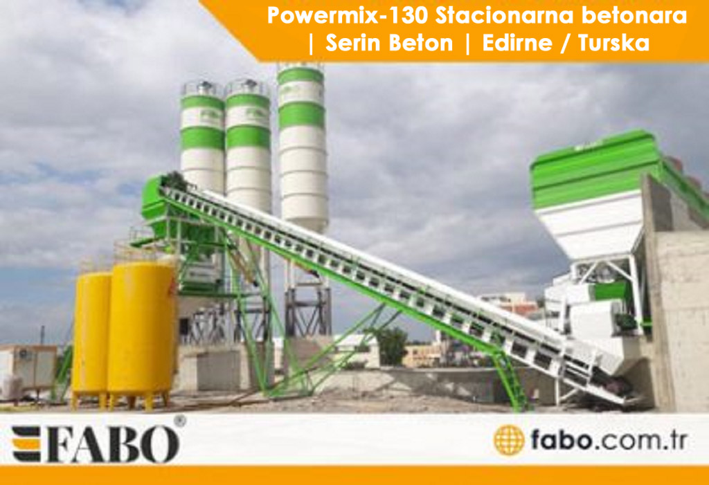 Powermix-130 Stacionarna betonara | Serin Beton | Edirne / Turska