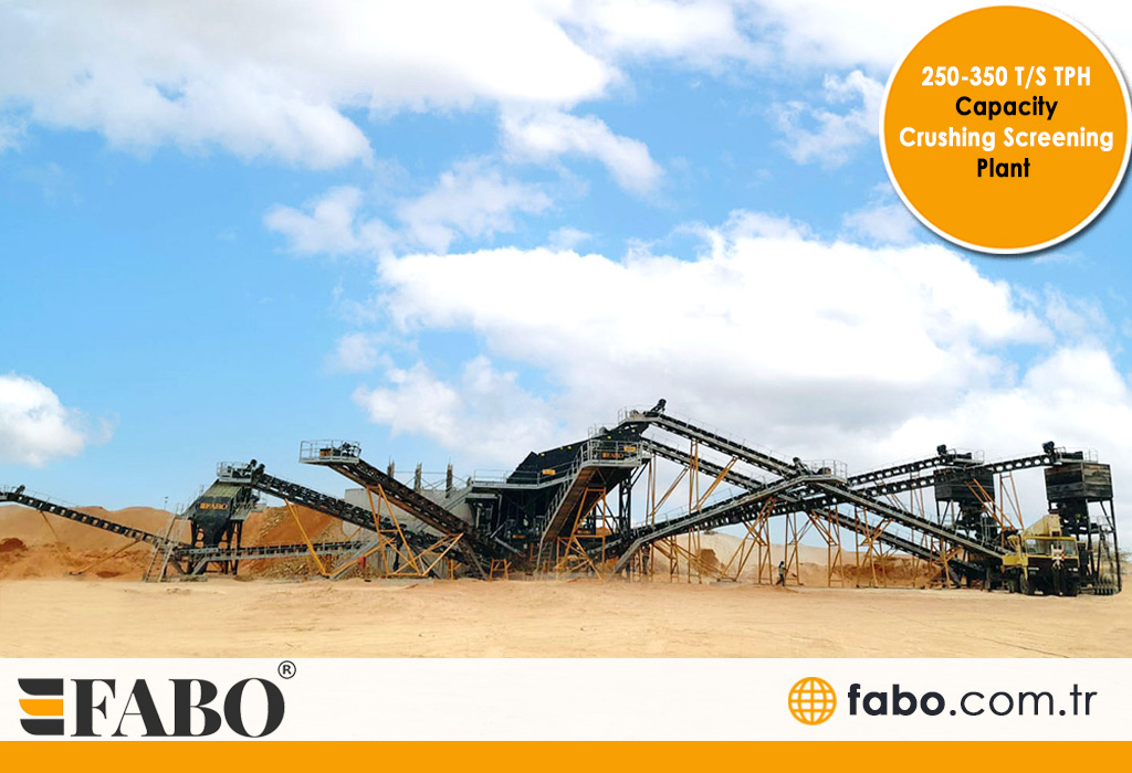 250-350 T/S TPH Capacity Crushing & Screening Plant