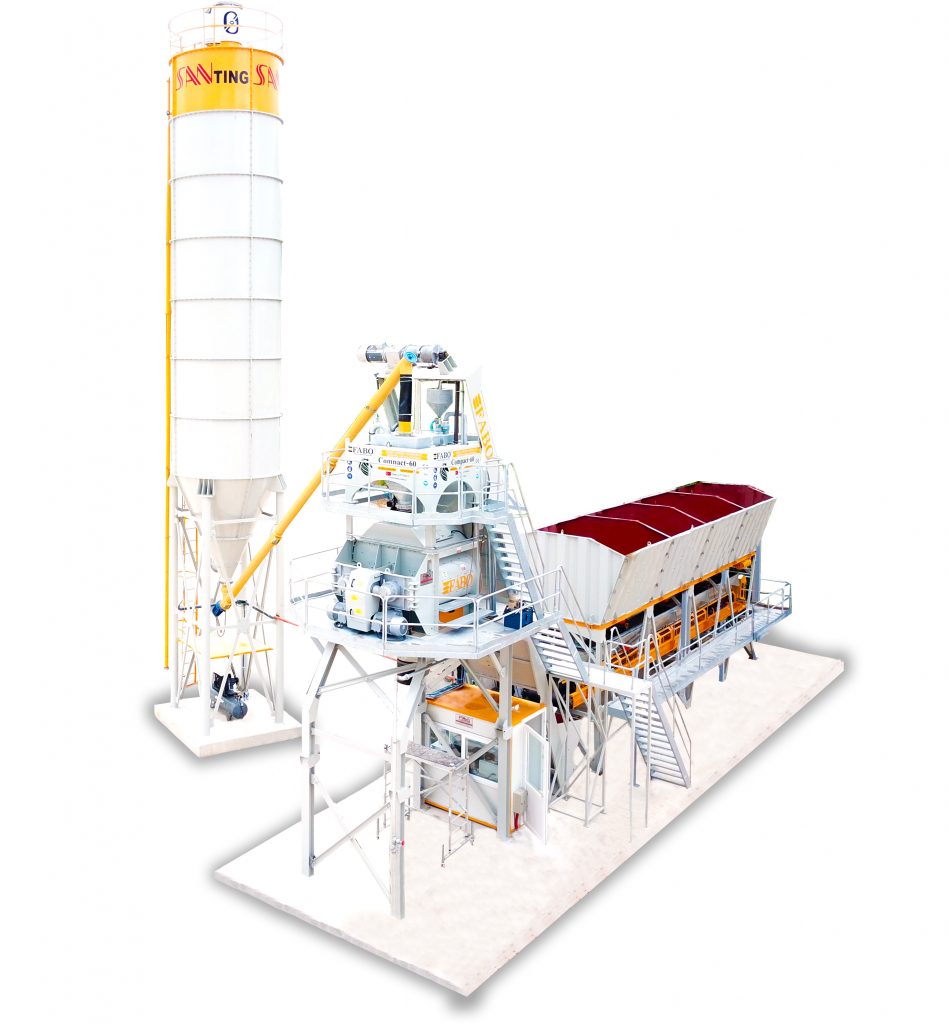 COMPACT-60 Bucket Type Concrete Batching Plant (Stock) - Fabo