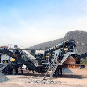 mobile hard stone crushing screening plant