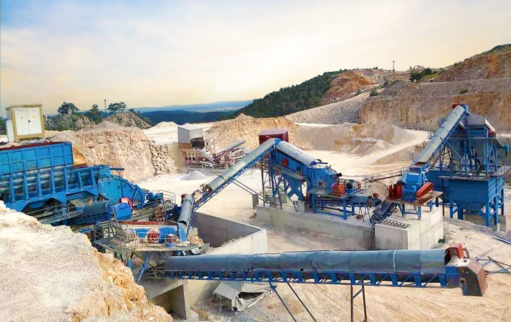 stationary crushing screening plant