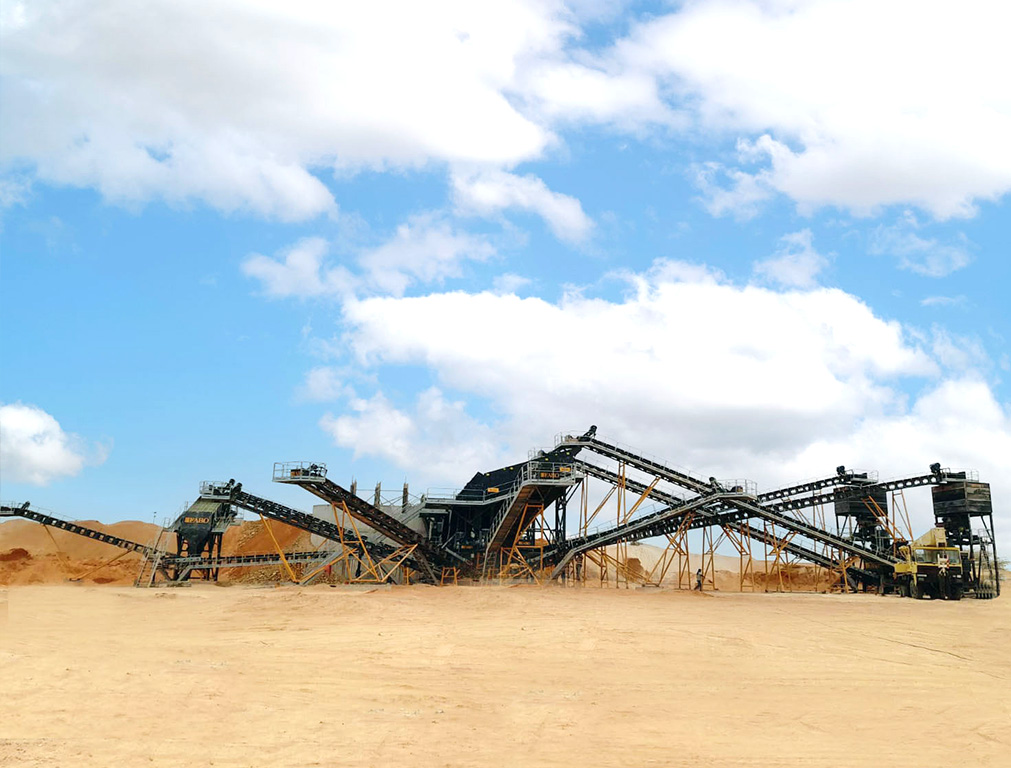 stationary crushing screening plant