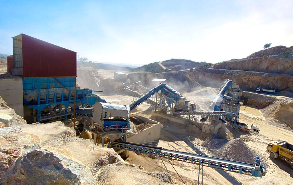 stationary crushing screening plant