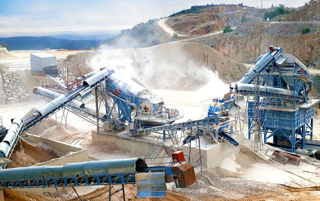 stationary crushing screening plant