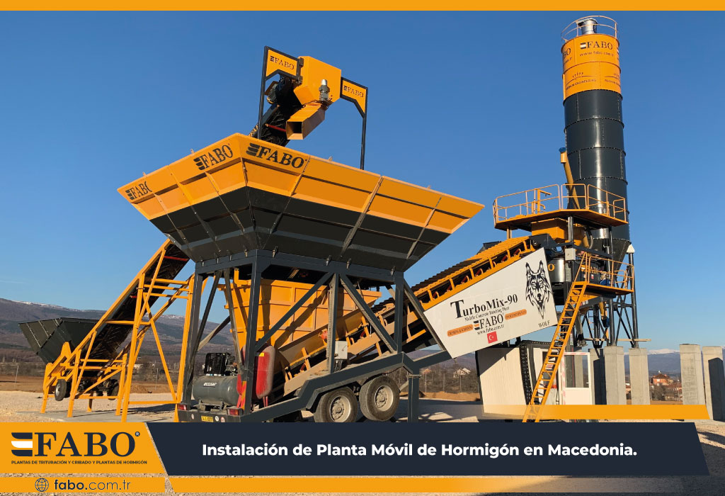 Planta dosificadora de hormigón móvil