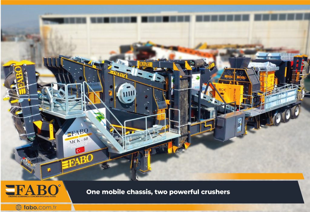 mobile hard stone crushing and screening plant