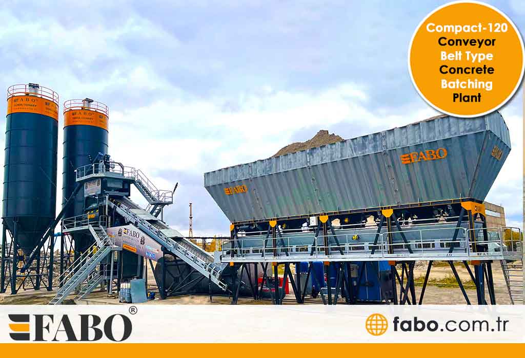 Compact-120 Conveyor Belt Type Concrete Batching Plant