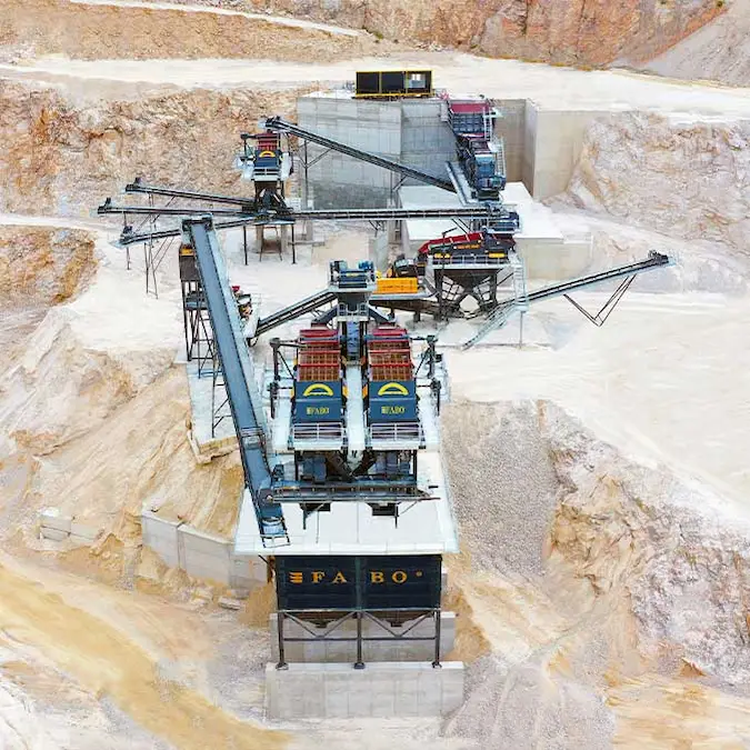 stationary crushing screening plant