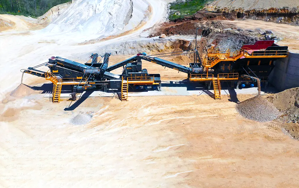 mobile hard stone crushing screening plant