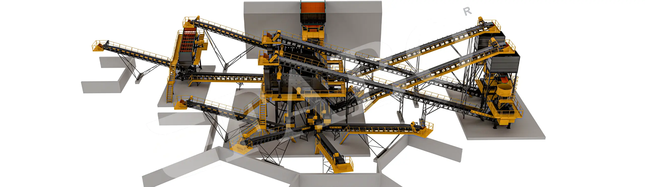 stationary crushing screening plant