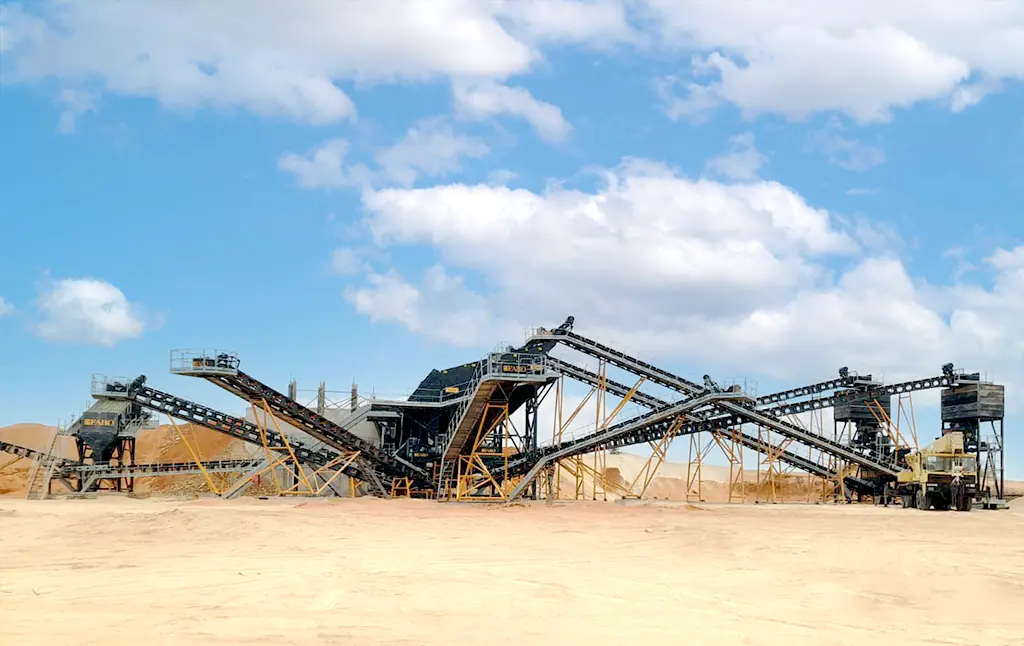 stationary crushing screening plant