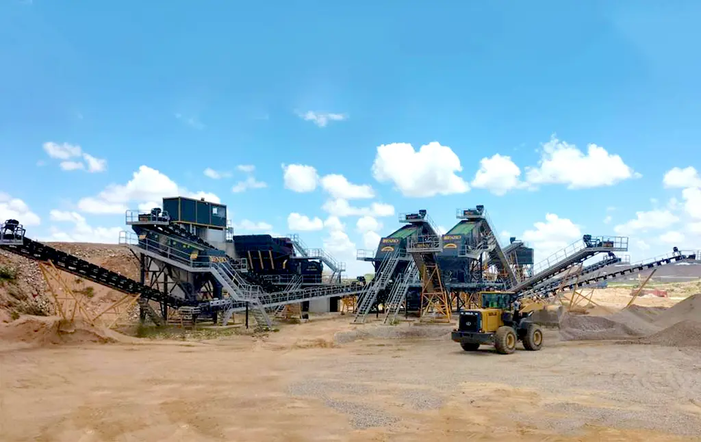 stationary crushing screening plant