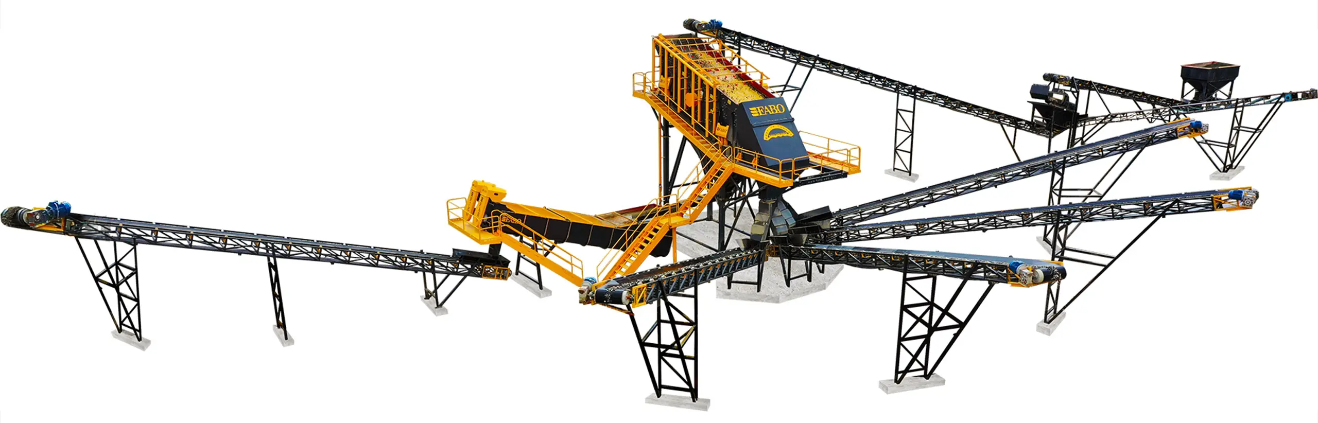 stationary crushing screening washing plant