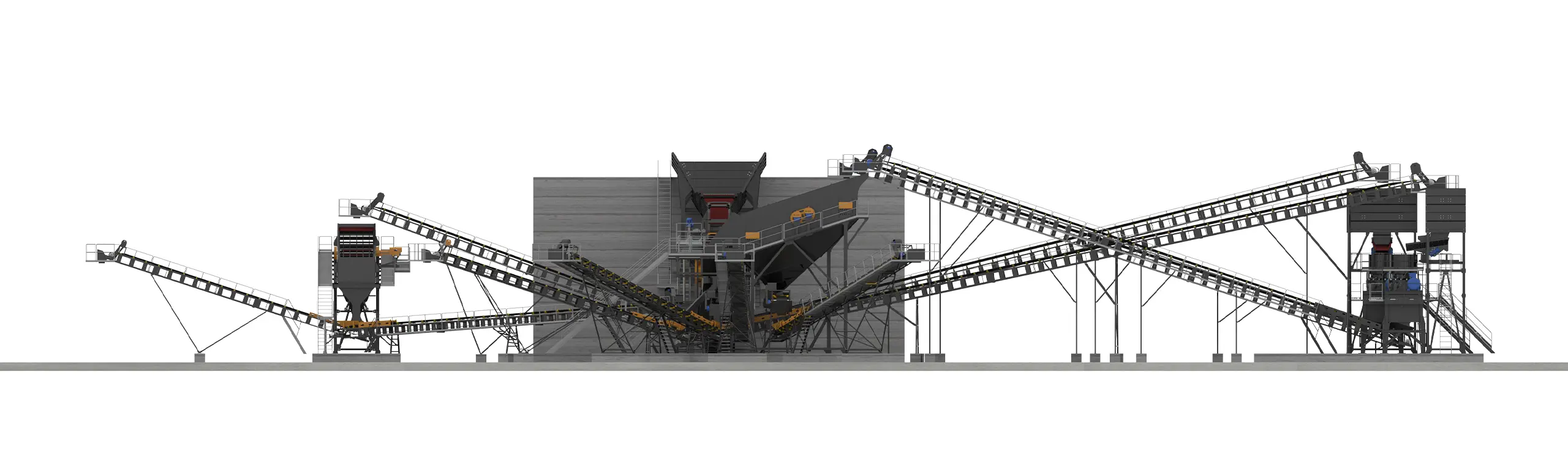 stationary crushing screening plant