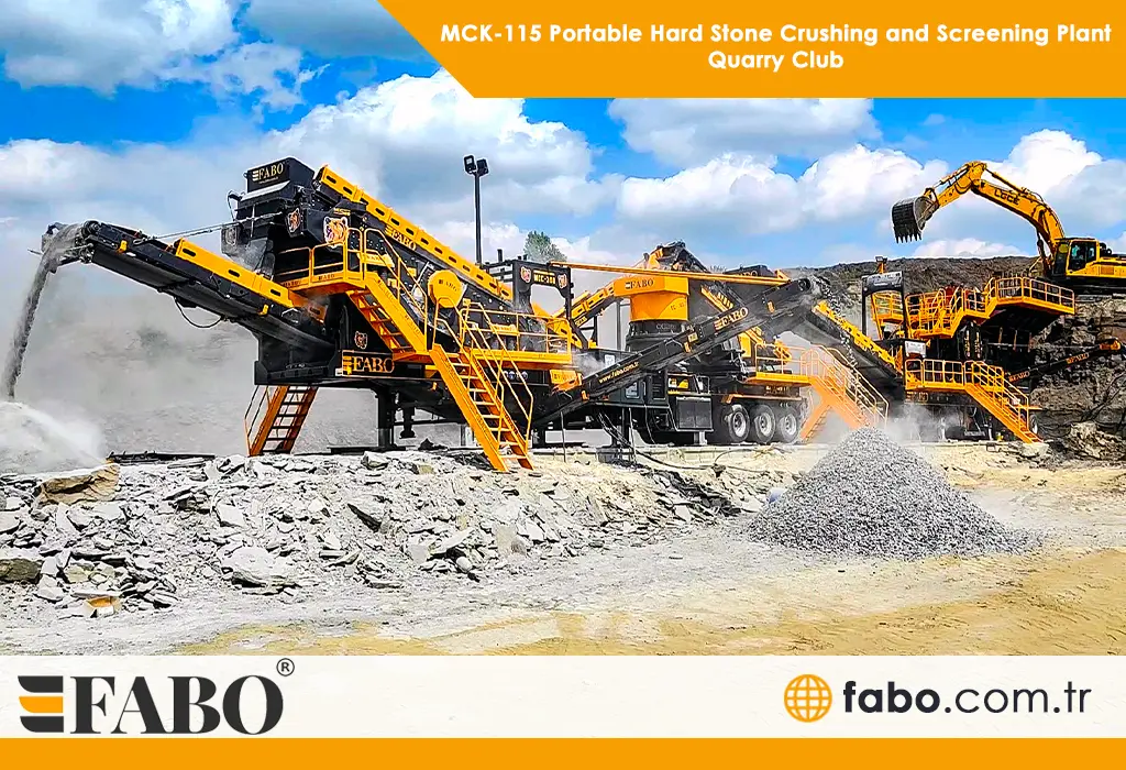 portable hard stone crushing and screening plant