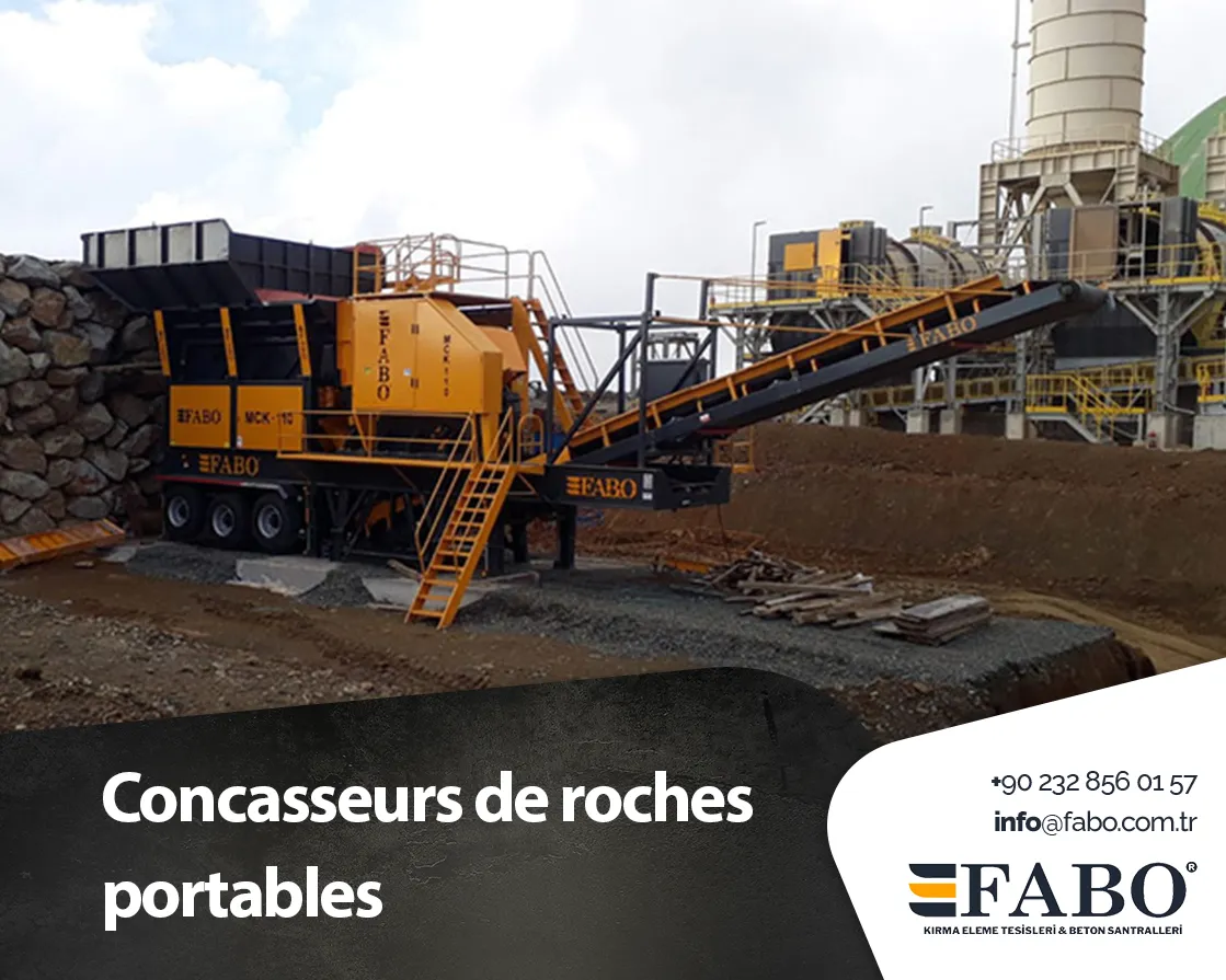 Concasseurs de roches portables