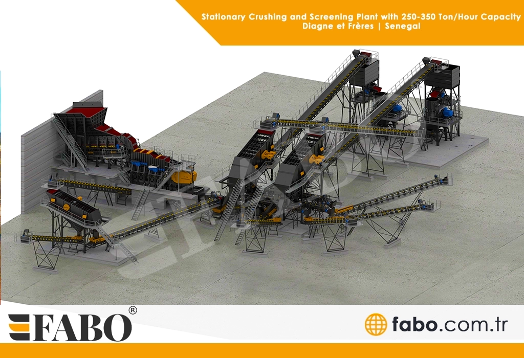 stationary crushing and screening plant